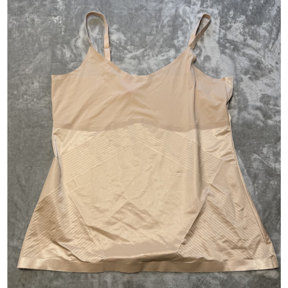 SPANX Shapewear Tank Top Womens 3X Nude Beige Seamless Smoothing Camisole